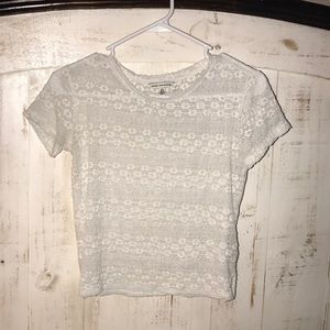 American Eagle Lace Short Sleeve Shirt